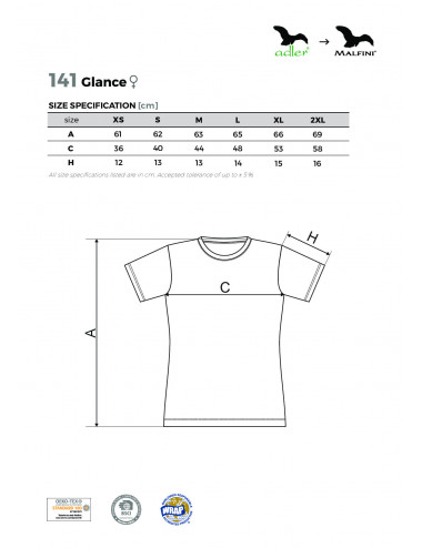 Women`s t-shirt glance 141 mint Adler Malfini