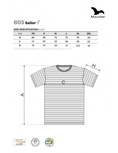 Sailor 803 unisex t-shirt navy blue Adler Malfini