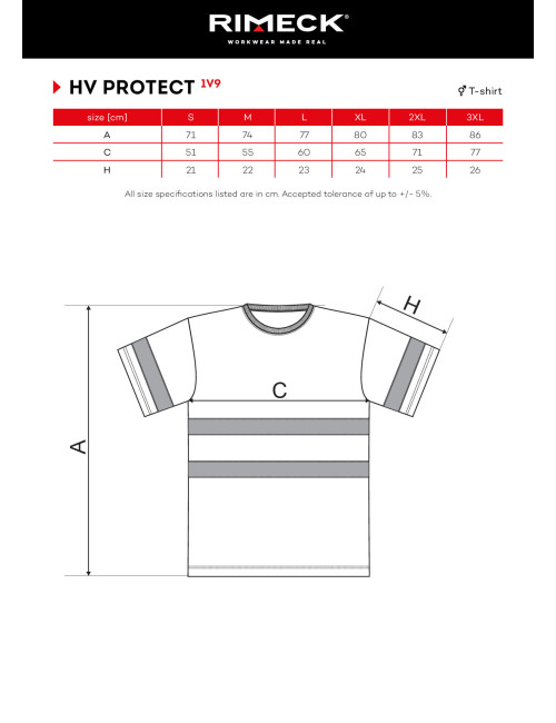 "High-Visibility Unisex T-Shirt, Malfini Rimeck, Reflective Strips, E