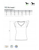 2Damen-T-Shirt mit V-Ausschnitt 162 fuchsiarot Adler Malfini