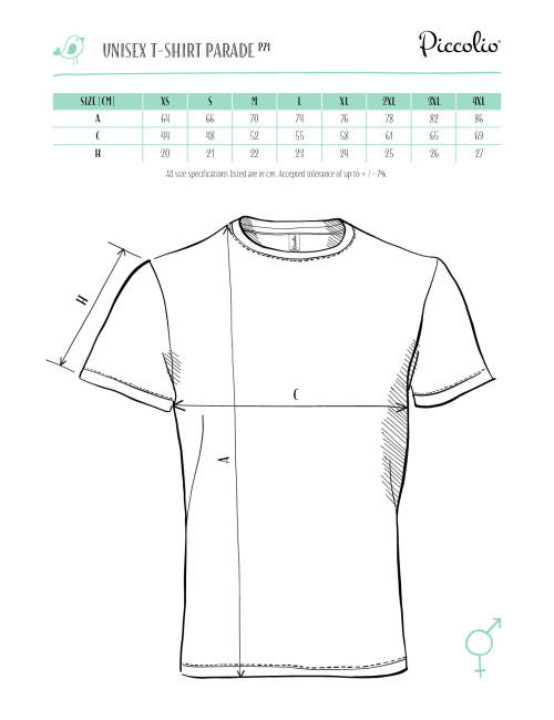 Unisex-Parade-T-Shirt p71 grüner Apfel Adler Piccolio