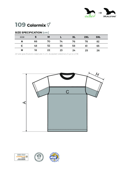 Unisex T-Shirt Colormix 109 Orange Adler Malfini