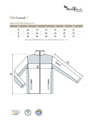 Adler MALFINIPREMIUM Men`s Softshell Jacket Casual 550 knit gray