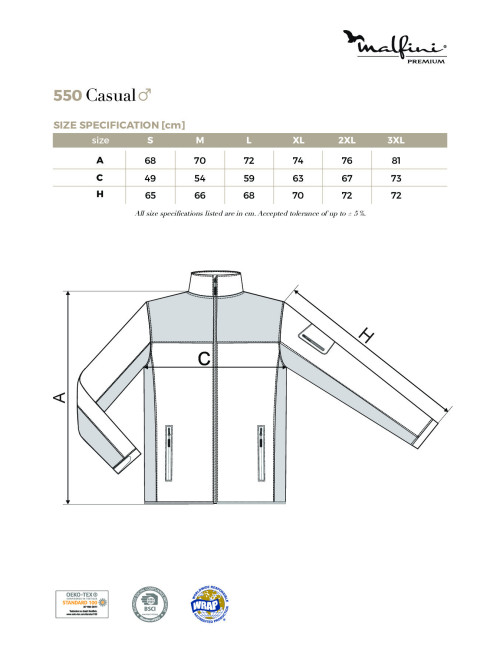 Softshell kurtka męska Casual 550