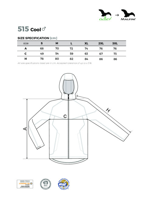 Herrenjacke cool 515 schwarz Adler Malfini