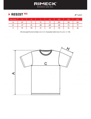 Herren-T-Shirt Resist R01 Ebenholzgrau Adler Rimeck