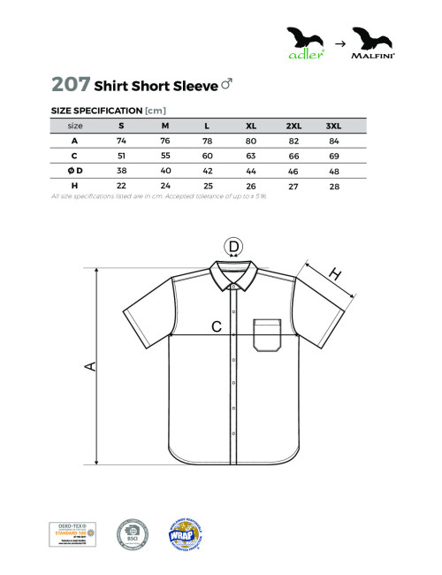 Chic 207 men`s shirt black Adler Malfini