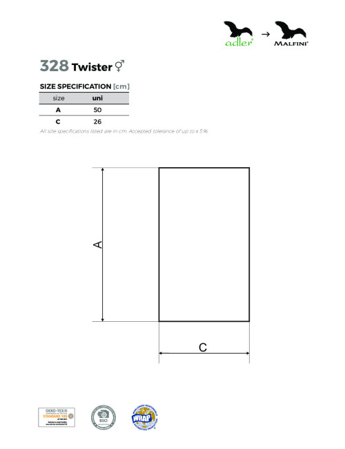 Schal Unisex/Kinder Twister 328 Kornblumenblau Adler Malfini