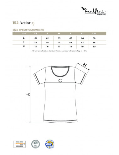 Damen Action 152 Granat Adler Malfinipremium T-Shirt