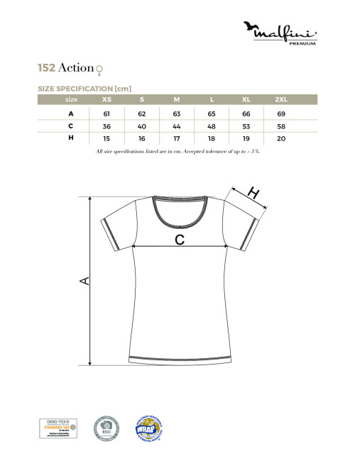 Women`s t-shirt action 152 ombre blue Adler Malfinipremium