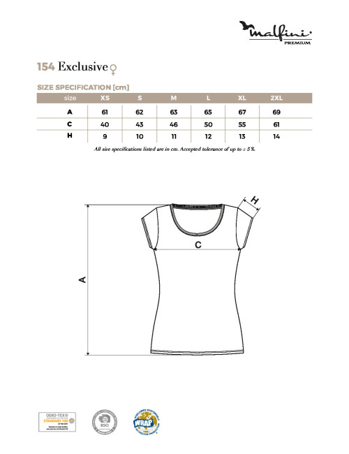 Women`s exclusive t-shirt 154 white Adler Malfinipremium
