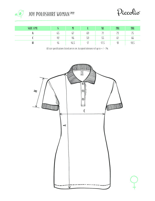 Women`s polo shirt joy p22 red Adler Piccolio