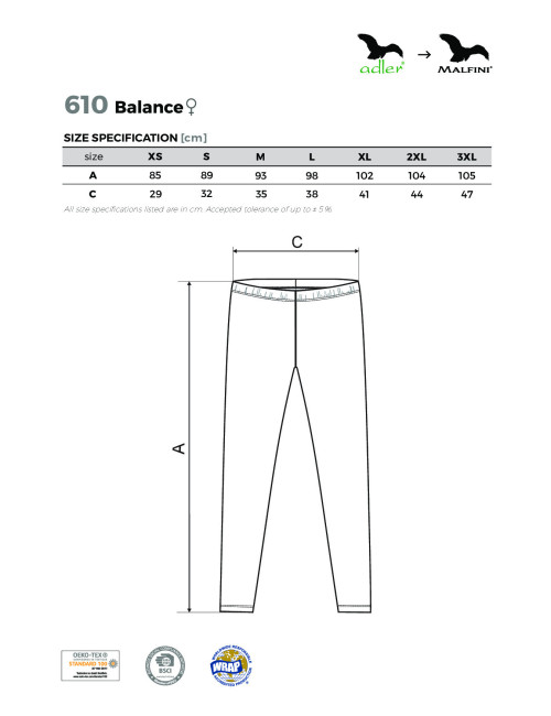 Legginsy damskie balance 610 granatowy Adler Malfini