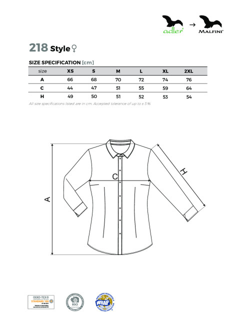 Women`s shirt style 218 red Adler Malfini