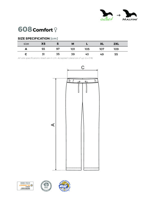 Sweatpants for women comfort 608 black Adler Malfini