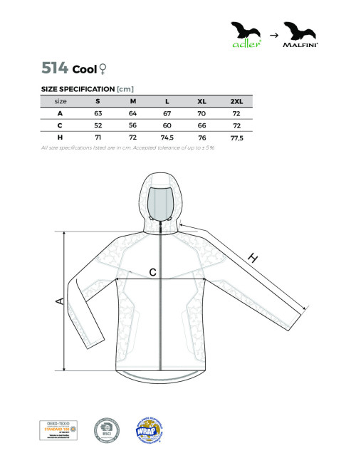 Women`s jacket cool 514 green apple Adler Malfini
