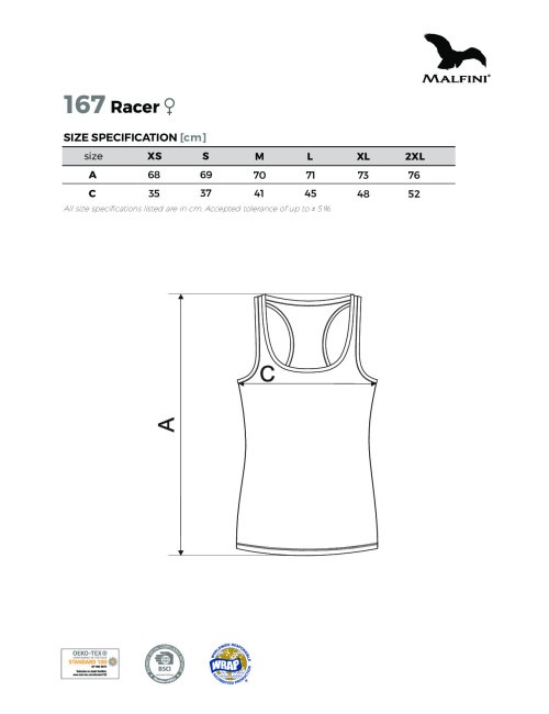 Top damski racer 167 czerwony Adler Malfini