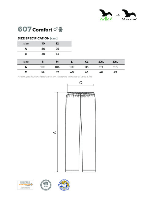 Sweatpants for men/children comfort 607 navy blue Adler Malfini