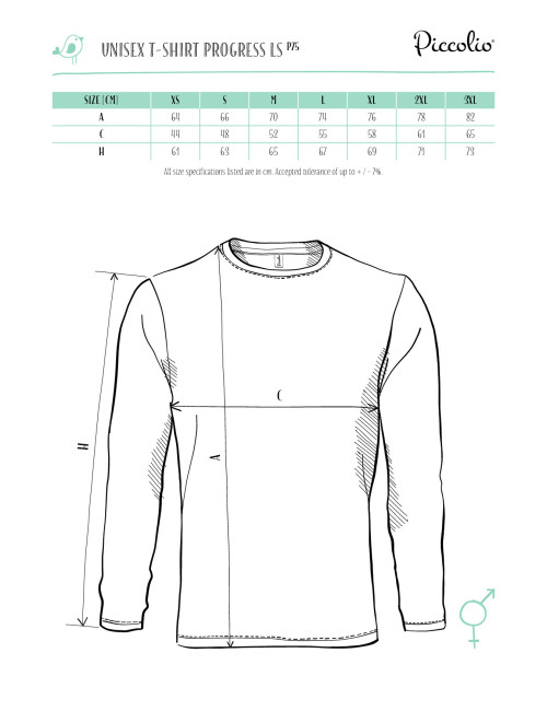 Unisex t-shirt progress ls p75 light gray melange Adler Piccolio