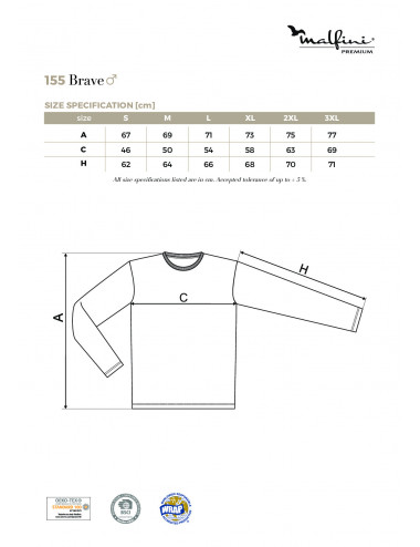 Brave 155 Herren T-Shirt schwarz Adler Malfinipremium