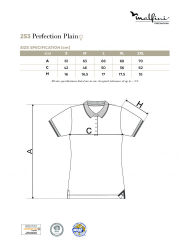 Koszulka polo damska perfection plain 253 czarny Adler Malfinipremium