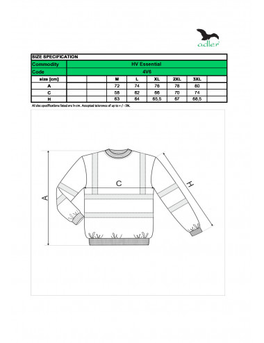 Unisex-Sweatshirt HV Essential 4v6 reflektierendes Gelb Adler Rimeck