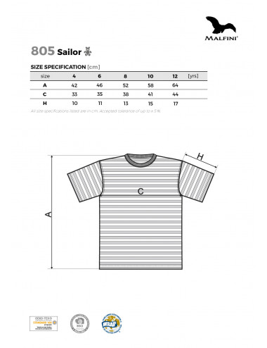 Children`s t-shirt sailor 805 navy blue Adler Malfini