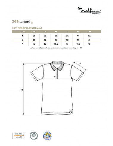 Grand 269 Formula Red Adler Malfinipremium-Poloshirt für Damen