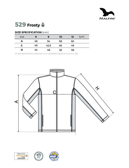 Kinderfleece frosty 529 türkis Adler Malfini