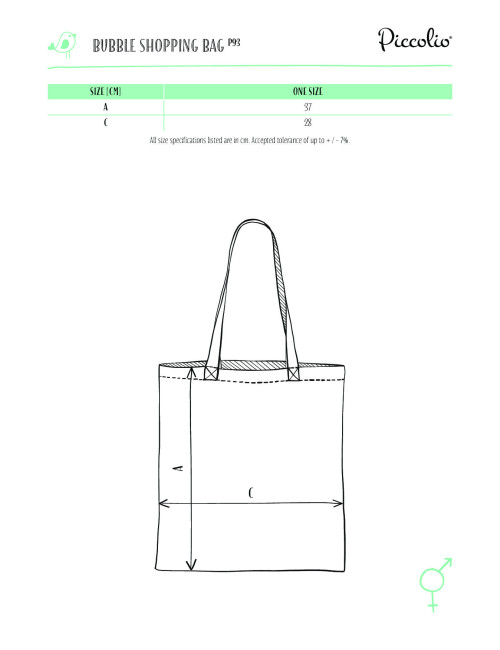 Unisex-Einkaufstasche Bubble P93 Kornblumenblau Adler Piccolio