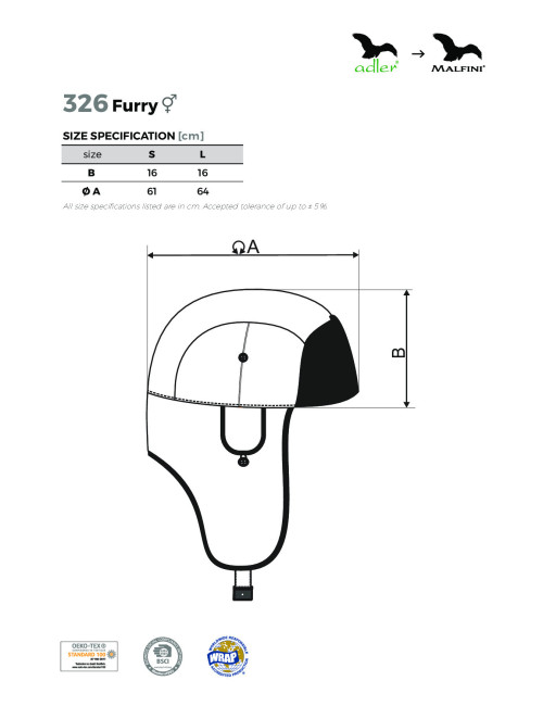 Czapka unisex furry 326 zieleń butelkowa Adler Malfini