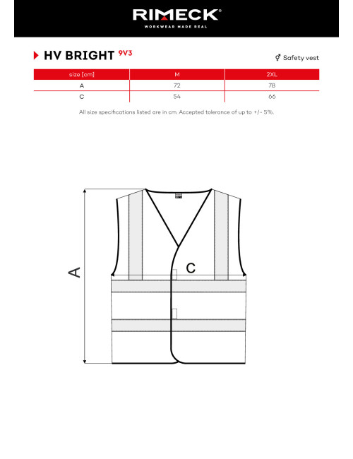"Hi-Vis Unisex Malfini Rimeck Reflective Vest - Safety, Protection & 