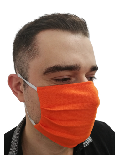 Maske Schutzmaske aus Baumwolle für Mund und Nase, Streetwear-Typ, orange