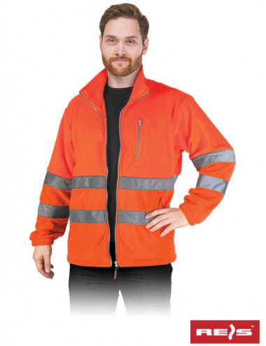 Schützendes Fleece-Sweatshirt Polstrip p orange Reis