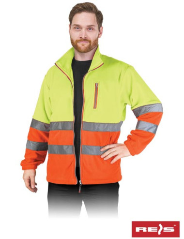 Protective fleece sweatshirt polstrip yp yellow-orange Reis
