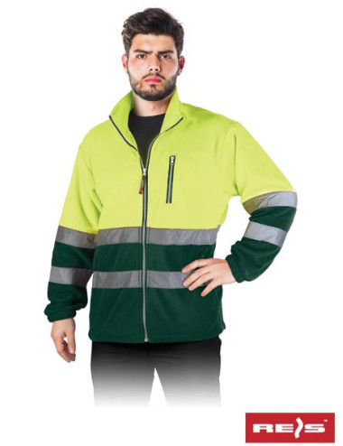 Schützendes Fleece-Sweatshirt mit reflektierendem Reißverschluss, beliebigem Aufdruck oder Stickerei