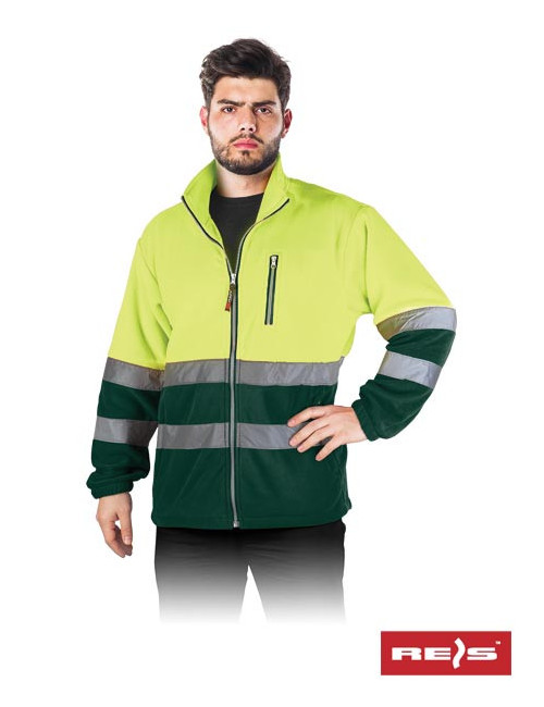 Schützendes Fleece-Sweatshirt mit reflektierendem Reißverschluss, beliebigem Aufdruck oder Stickerei