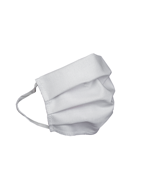 White cotton face mask with a place for a FILTER reusable