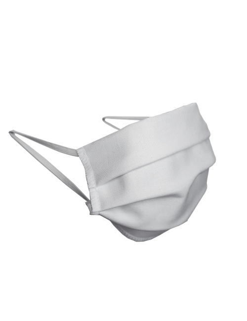 White cotton face mask with a place for a FILTER reusable