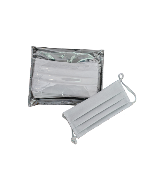 White cotton face mask with a place for a FILTER reusable
