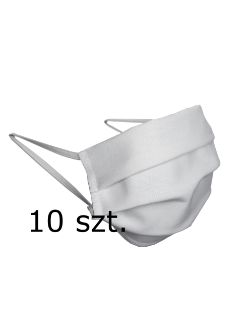 White cotton face mask with a place for a FILTER reusable