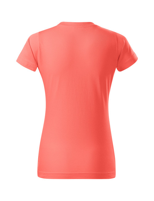 Adler MALFINI Damen T-Shirt Basic 134 Koralle Logo-Stickerei Arbeitskleidung