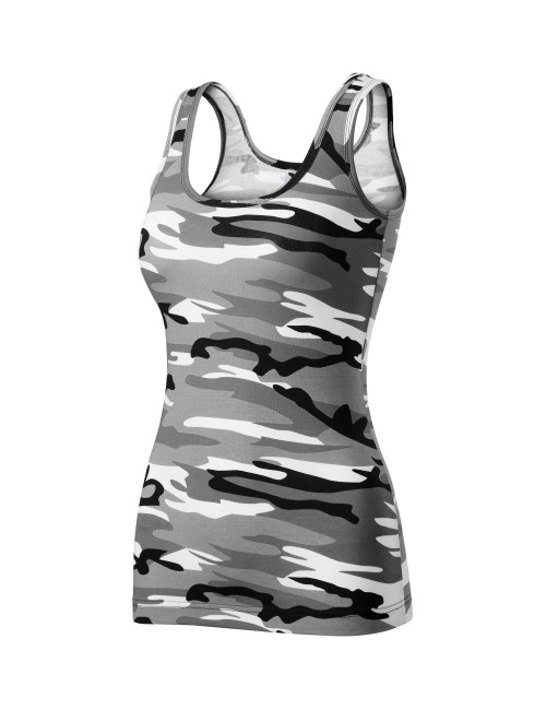 Adler MALFINI Damen Top Camo Triumph C36 tarngraue Logo-Stickerei