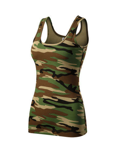 Adler MALFINI Damen Top Camo Triumph C36 tarnbraune Logo-Stickerei