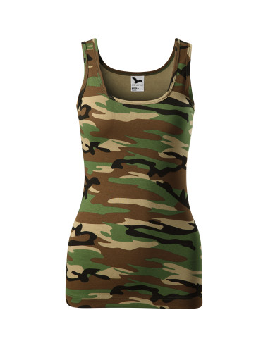 Adler MALFINI Damen Top Camo Triumph C36 tarnbraune Logo-Stickerei
