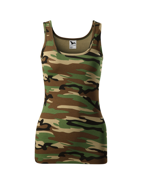 Adler MALFINI Damen Top Camo Triumph C36 tarnbraune Logo-Stickerei