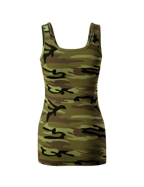 Adler MALFINI Women`s Top Camo Triumph C36 camouflage green logo embroidery
