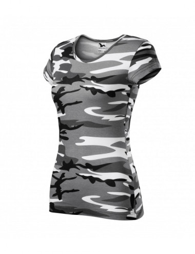 Damen T-Shirt Camo Pure C22 Camouflage Grau Adler Malfini