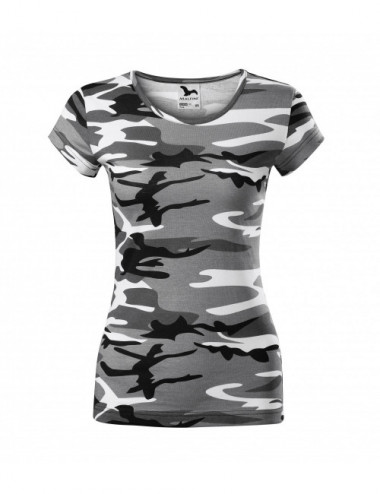 Women`s t-shirt camo pure c22 camouflage gray Adler Malfini
