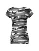 Adler MALFINI Koszulka damska Camo Pure C22 camouflage gray logo haft